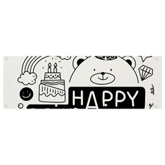 Happy Birthday Celebration Party Banner And Sign 9  X 3  by Sarkoni