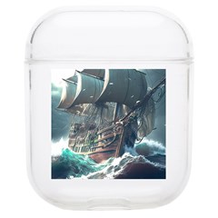 Pirate Ship Boat Sea Ocean Storm Soft Tpu Airpods 1/2 Case by Sarkoni