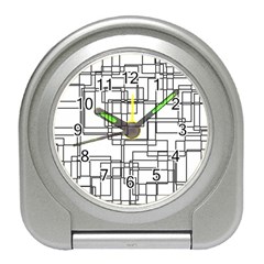 Structure Pattern Network Travel Alarm Clock by Amaryn4rt