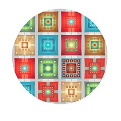 Tiles Pattern Background Colorful Mini Round Pill Box (pack Of 3) by Amaryn4rt