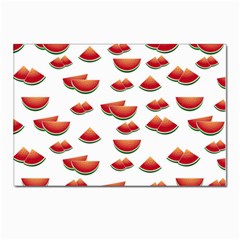 Summer Watermelon Pattern Postcards 5  X 7  (pkg Of 10) by Dutashop