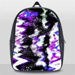 Abstract Canvas Acrylic Digital Design School Bag (large) by Amaryn4rt