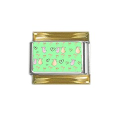 Pig Heart Digital Gold Trim Italian Charm (9mm) by Ravend