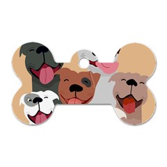 Dogs Pet Background Pack Terrier Dog Tag Bone (one Side) by Ravend