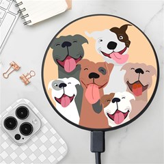 Dogs Pet Background Pack Terrier Wireless Fast Charger(black) by Ravend