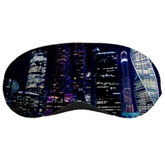 Black Building Lighted Under Clear Sky Sleep Mask by Modalart