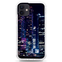 Black Building Lighted Under Clear Sky Iphone 12 Mini Tpu Uv Print Case	 by Modalart