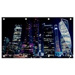 Black Building Lighted Under Clear Sky Banner and Sign 7  x 4  Front