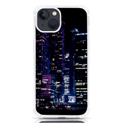 Black Building Lighted Under Clear Sky Iphone 13 Tpu Uv Print Case by Modalart