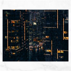 Photo Of Buildings During Nighttime Rectangular Jigsaw Puzzl by Modalart