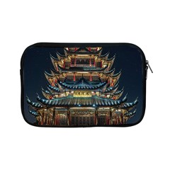 Blue Yellow And Green Lighted Pagoda Tower Apple Ipad Mini Zipper Cases by Modalart