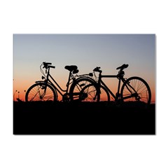 Bicycles Wheel Sunset Love Romance Sticker A4 (100 Pack) by Amaryn4rt