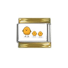 Chick Easter Cute Fun Spring Gold Trim Italian Charm (9mm) by Ndabl3x