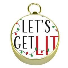 Let s Get Lit Christmas Jingle Bells Santa Claus Gold Compasses by Ndabl3x