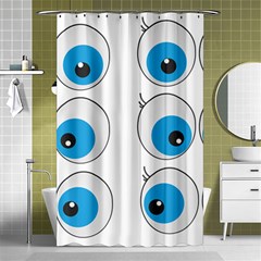 Eyes Comic Cartoon Fun Funny Toon Shower Curtain 48  X 72  (small)  by Ndabl3x