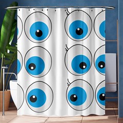 Eyes Comic Cartoon Fun Funny Toon Shower Curtain 60  X 72  (medium)  by Ndabl3x