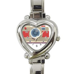 Photo Camera Machine Colorful Art Heart Italian Charm Watch by Ndabl3x