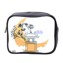 Poster Map Flag Lotus Boat Ha Noi Vietnam Mini Toiletries Bag (two Sides) by Grandong