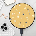 Cross Circles White Circles Wireless Fast Charger(Black) Front