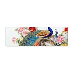 Birds Peacock Artistic Colorful Flower Painting Sticker (Bumper) Front