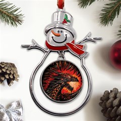 Dragon Metal Snowman Ornament by Ndabl3x