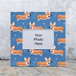 Corgi Patterns White Box Photo Frame 4  x 6  Front