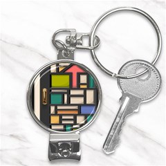 Door Stained Glass Stained Glass Nail Clippers Key Chain by Sarkoni