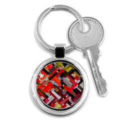 Maze Mazes Fabric Fabrics Color Key Chain (round) by Sarkoni