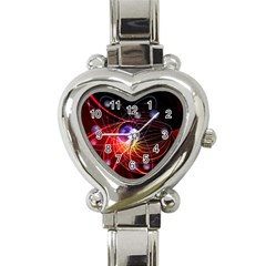 Physics Quantum Physics Particles Heart Italian Charm Watch by Sarkoni