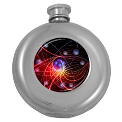 Physics Quantum Physics Particles Round Hip Flask (5 Oz) by Sarkoni