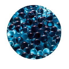 Blue Abstract Balls Spheres Mini Round Pill Box by Amaryn4rt