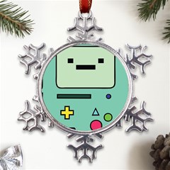 Adventure Time Beemo Bmo Illustration Cartoons Metal Large Snowflake Ornament by Sarkoni