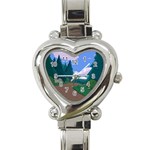 Adventure Time Cartoon Pathway Heart Italian Charm Watch Front