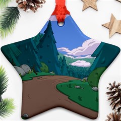 Adventure Time Cartoon Pathway Star Ornament (two Sides) by Sarkoni