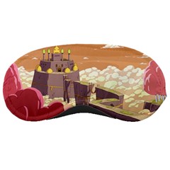 Animated Castle Illustration Adventure Time Cartoon Nature Sleep Mask by Sarkoni