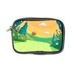 Green Field Illustration Adventure Time Multi Colored Coin Purse Front