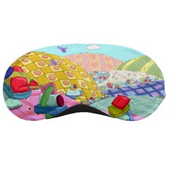 Pillows And Vegetable Field Illustration Adventure Time Cartoon Sleep Mask by Sarkoni