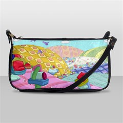 Pillows And Vegetable Field Illustration Adventure Time Cartoon Shoulder Clutch Bag by Sarkoni