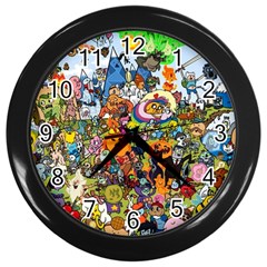 Cartoon Characters Tv Show  Adventure Time Multi Colored Wall Clock (black) by Sarkoni