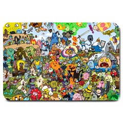 Cartoon Characters Tv Show  Adventure Time Multi Colored Large Doormat by Sarkoni