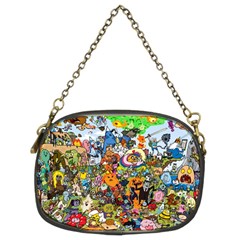 Cartoon Characters Tv Show  Adventure Time Multi Colored Chain Purse (two Sides) by Sarkoni