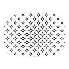 Star Curved Pattern Monochrome Mini Square Pill Box by Pakjumat