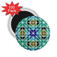 Mosaic Triangle Symmetry 2 25  Magnets (100 Pack)  by Apen