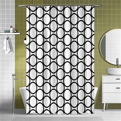 Black Pattern Halftone Wallpaper Shower Curtain 48  X 72  (small)  by Apen