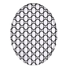 Black Pattern Halftone Wallpaper Oval Glass Fridge Magnet (4 Pack) by Apen