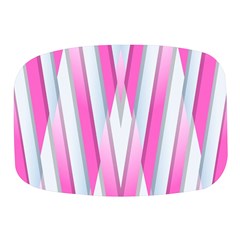 Geometric 3d Design Pattern Pink Mini Square Pill Box by Apen