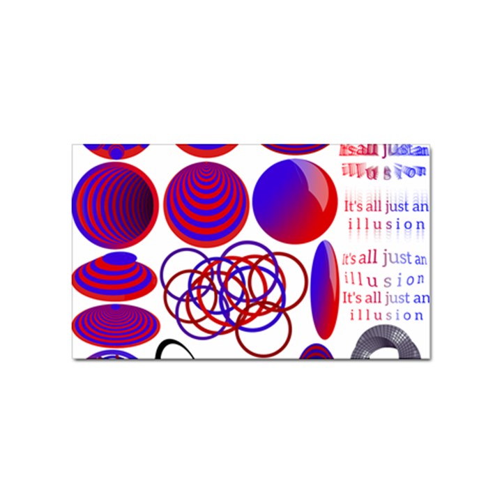 Illusion Optical Illusion Pattern Sticker Rectangular (100 pack)