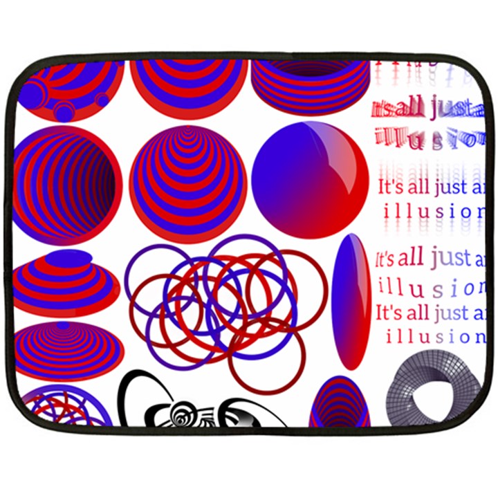 Illusion Optical Illusion Pattern Two Sides Fleece Blanket (Mini)