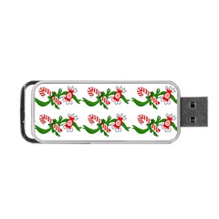 Sweet Christmas Candy Cane Portable Usb Flash (two Sides) by Modalart