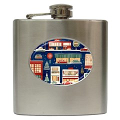 Background Mid Century Modern Hip Flask (6 Oz) by Modalart